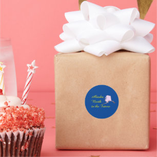 Alaska North to the Future Classic Round Sticker