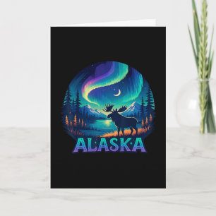 Alaska Northern Lights Aurora Viewing Alaska Vacat Card