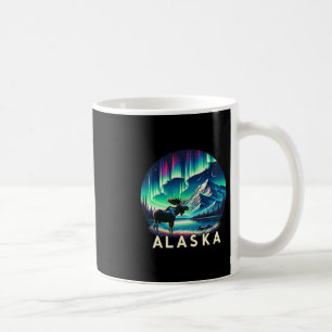 Alaska Northern Lights Aurora Viewing Moose Vacati Coffee Mug