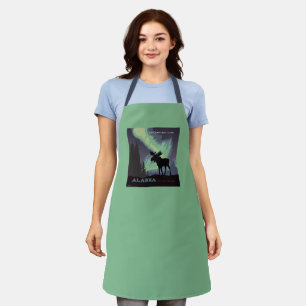 Alaska   Northern Lights Moose Apron