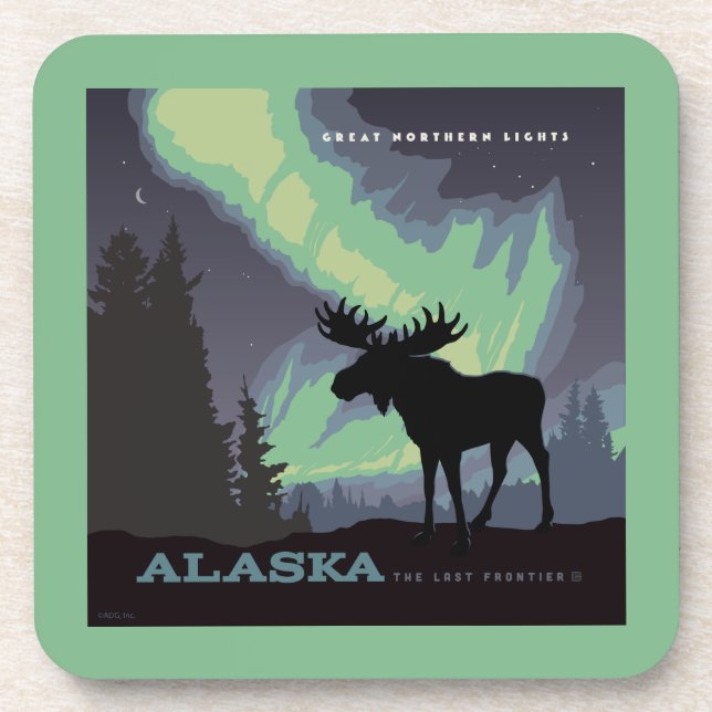 Alaska | Northern Lights Moose Coaster (Front)