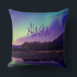 Alaska Northern Lights Mountains Lake Cushion<br><div class="desc">Alaska Northern Lights Mountains Lake This is a great item to have if you have been to or live in Alaska. Great to give as a surprise if you are heading there for a trip soon. ALASKA enjoy this beautiful state. You can personalise and customise this item by adding text....</div>