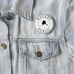 Alaska Notary Public  6 Cm Round Badge