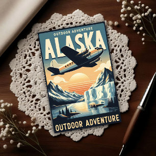 Alaska Outdoor Adventure Vintage Travel Postcard