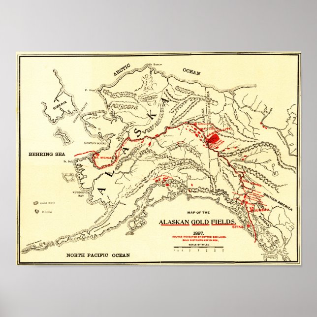 Alaska Panoramic Map Poster (Front)
