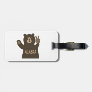 Alaska Peace Bear Luggage Tag