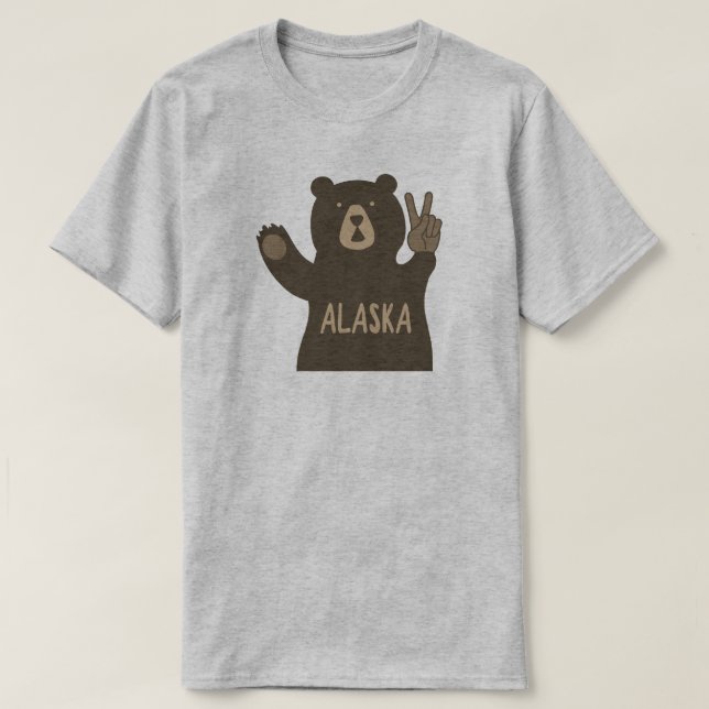 Alaska Peace Bear T-Shirt (Design Front)