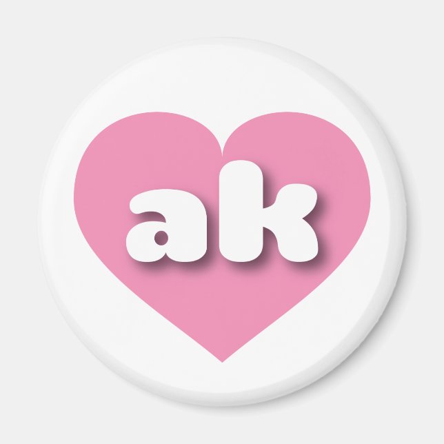 Alaska pink heart - I love ak Magnet (Front)