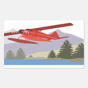 Alaska Plane Rectangular Sticker