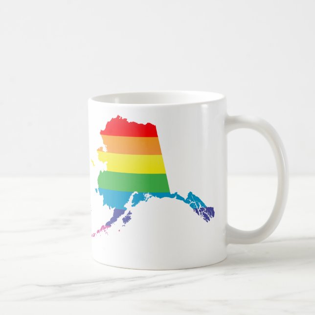 alaska pride. striped. coffee mug (Right)