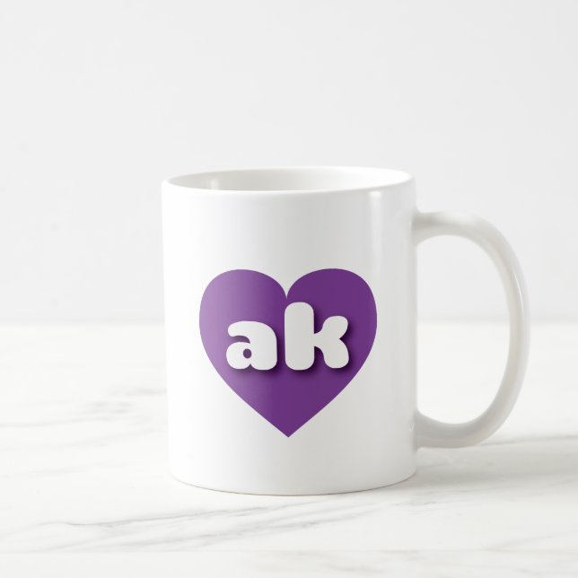 Alaska purple heart - I love ak Coffee Mug (Right)