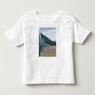 Alaska Railroad Scene - Denali Nat'l Park, Alask Toddler T-Shirt