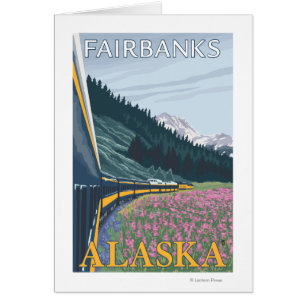 Alaska Railroad Scene - Fairbanks, Alaska