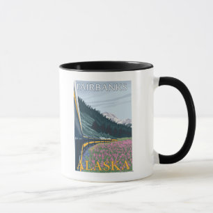 Alaska Railroad Scene - Fairbanks, Alaska Mug