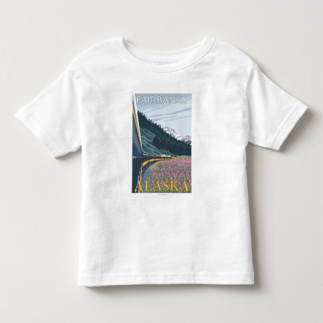 Alaska Railroad Scene - Fairbanks, Alaska Toddler T-Shirt (Front)