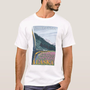 Alaska Railroad Scene - Talkeetna, Alaska T-Shirt