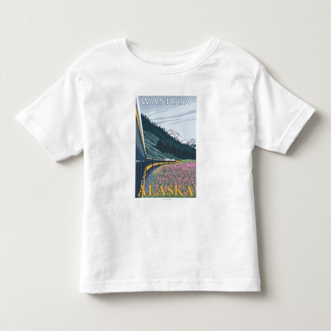 Alaska Railroad Scene - Wasilla, Alaska Toddler T-Shirt (Front)