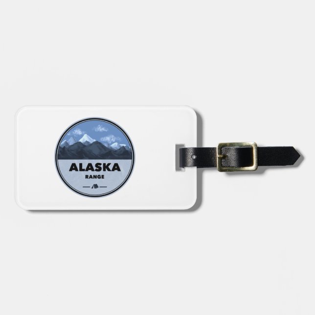 Alaska Range Camping Luggage Tag (Front Horizontal)