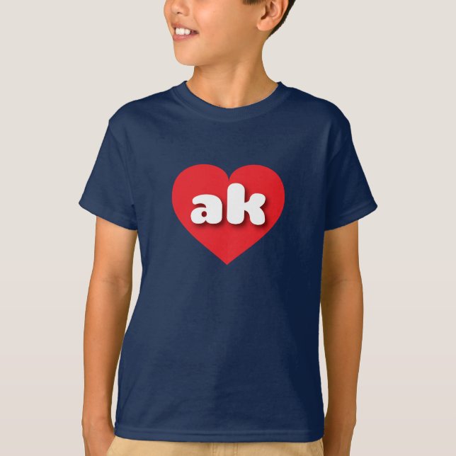 Alaska red heart - I love ak T-Shirt (Front)