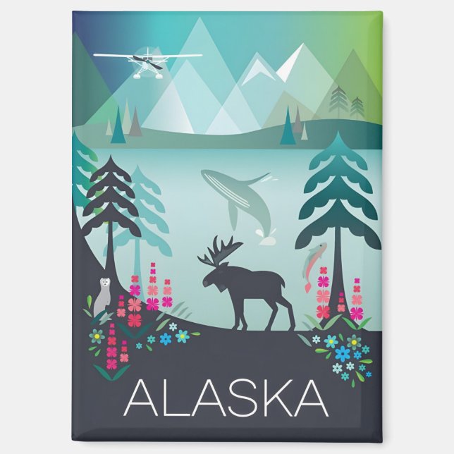 Alaska Refrigerator Magnet (Front)
