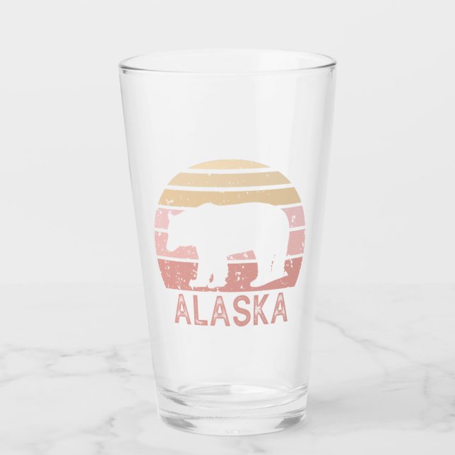 Alaska Retro Bear Glass (Front)
