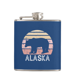 Alaska Retro Bear Hip Flask