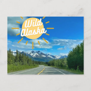 Alaska Road Trip Mountain Photography Postcard