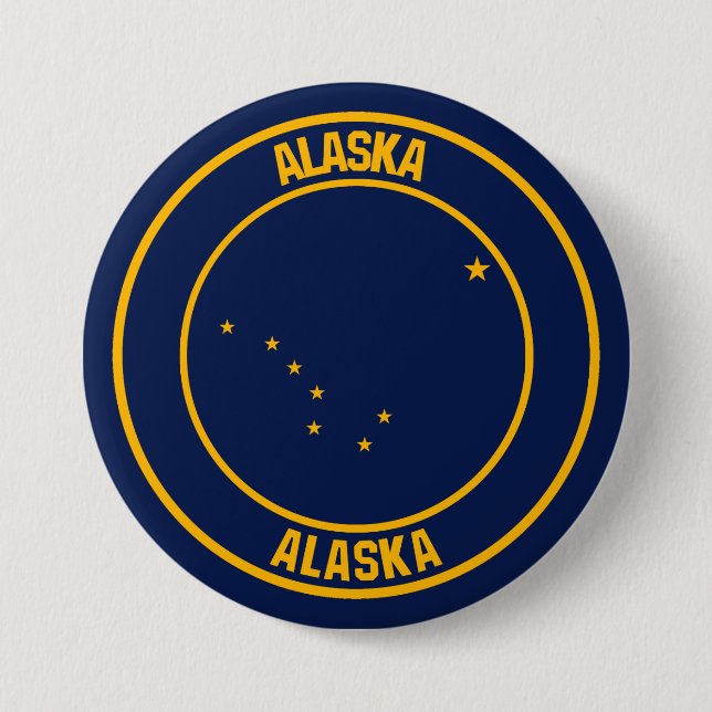 Alaska Round Emblem 7.5 Cm Round Badge (Front)
