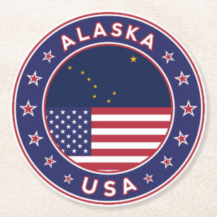 Alaska Round Paper Coaster