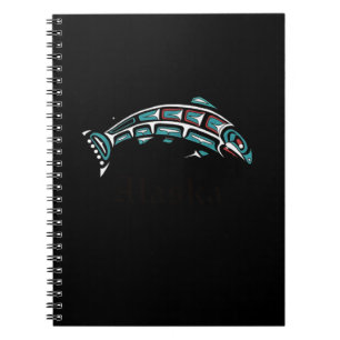 Alaska Salmon Fishing Native American Indigenous Notebook