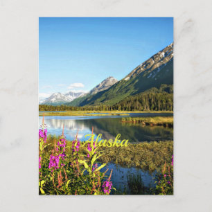Alaska, scenic landscape, postcard
