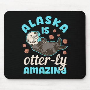Alaska Sea Otter Vacation Souvenir Mouse Pad
