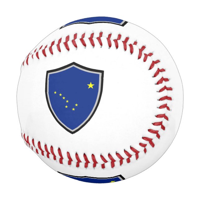 Alaska shield flag baseball (Front Right)