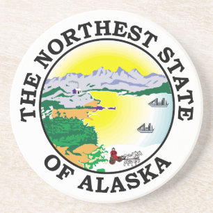 Alaska sign coaster