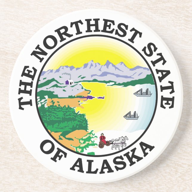 Alaska sign coaster (Front)
