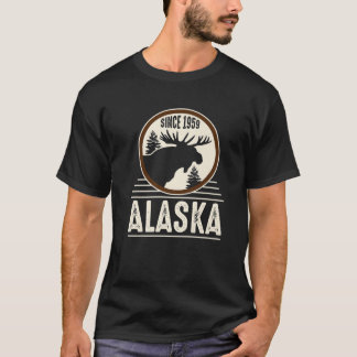Alaska Since 1959 Moose Design T-Shirt