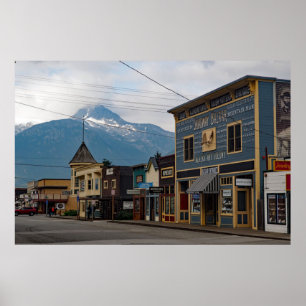 Alaska Skagway Town Buildings Photo Poster