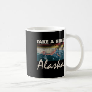 Alaska Souvenir Hiking Take A Hike Vintage Sunset Coffee Mug