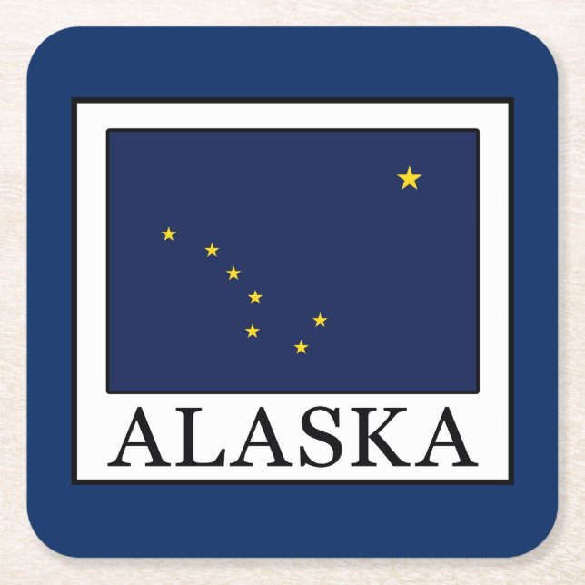 Alaska Square Paper Coaster (Front)