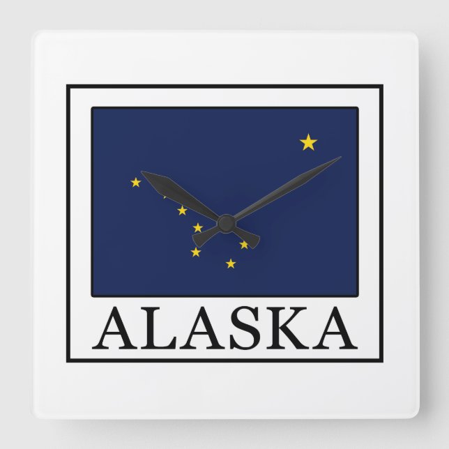 Alaska Square Wall Clock (Front)