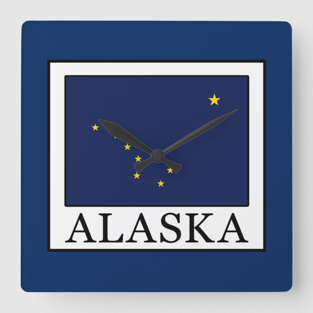 Alaska Square Wall Clock (Front)