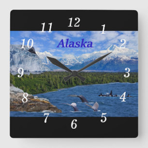 Alaska Square Wall Clock