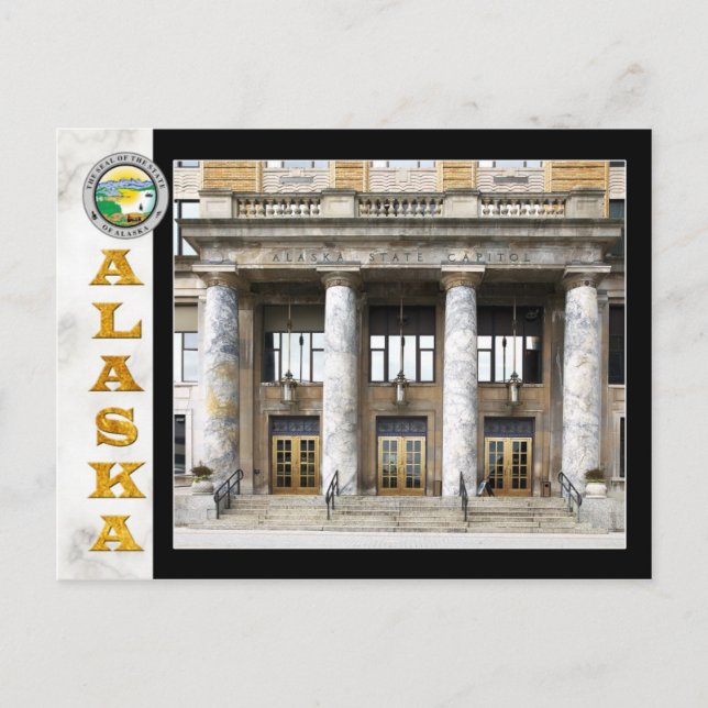 Alaska State Capitol building in Juneau Postcard (Front)