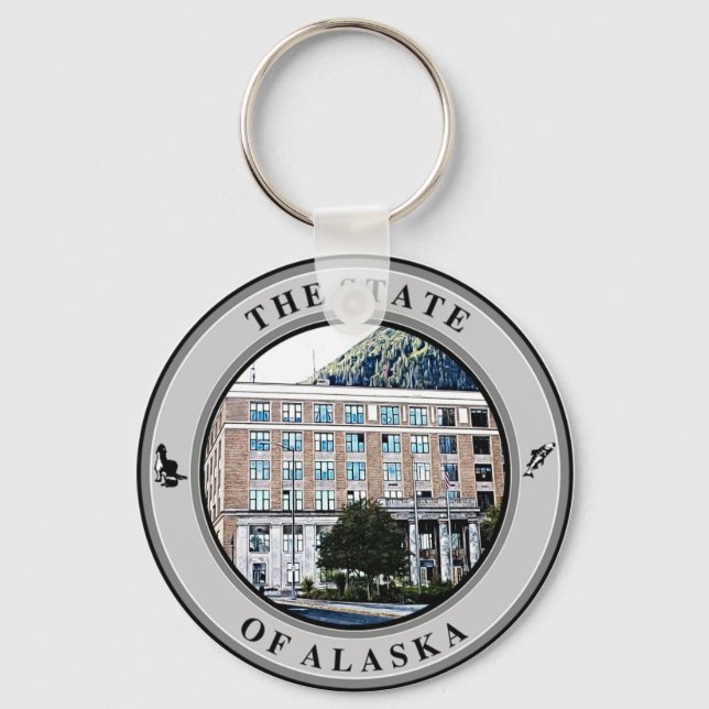 Alaska State Capitol Key Ring (Front)