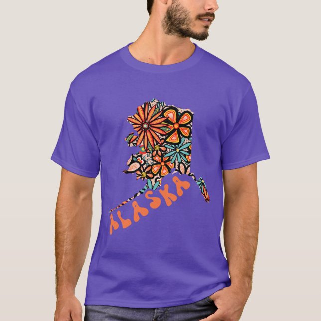 Alaska State Design Artist Designed Illustration F T-Shirt (Front)