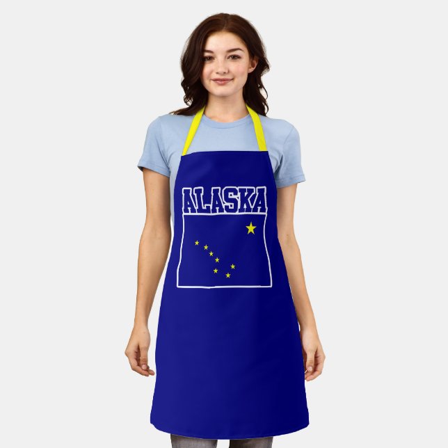 Alaska State Flag Apron (Worn)