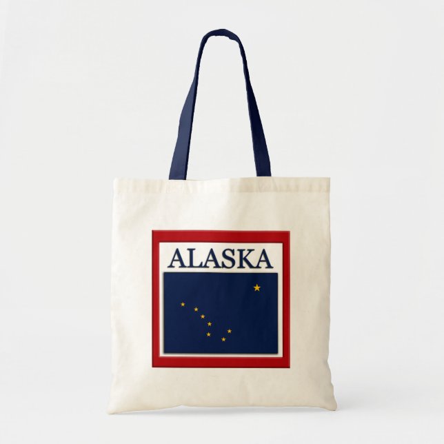Alaska State Flag Design Budget Canvas Tote Bag (Front)