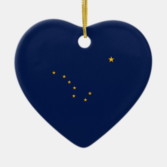 Alaska State Flag Design Ceramic Ornament (Front)