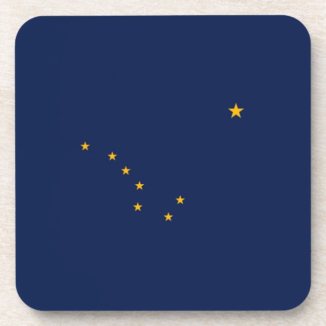 Alaska State Flag Design Coaster (Front)
