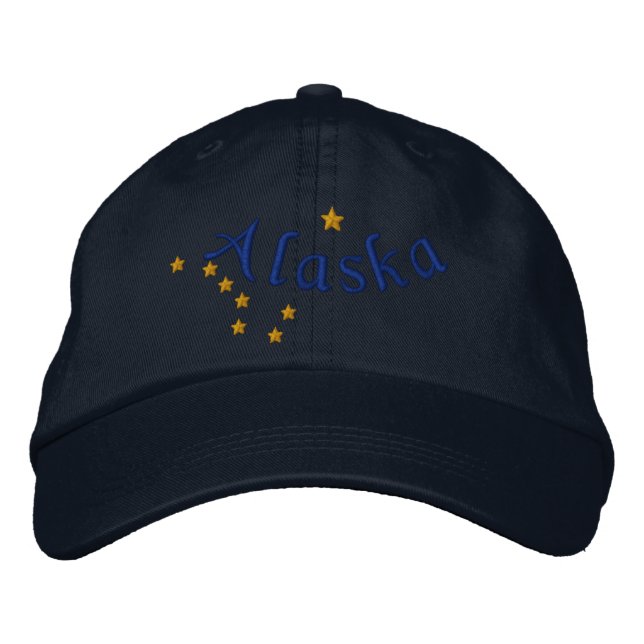 Alaska State Flag Design Embroidery Embroidered Hat (Front)